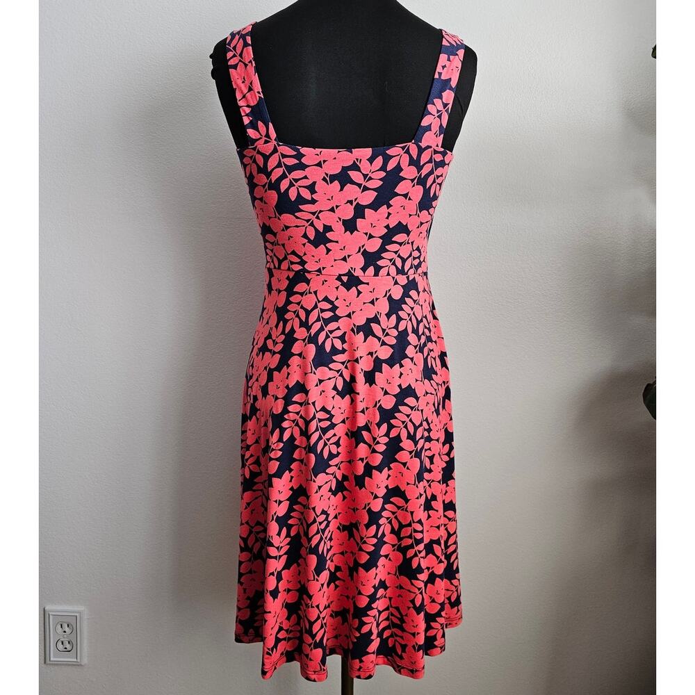 EUC Boden Coral Crossed V-Neck Sleeveless Willa Floral Jersey Dress US 4P - Picture 3 of 8